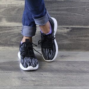 stylish black sneakers